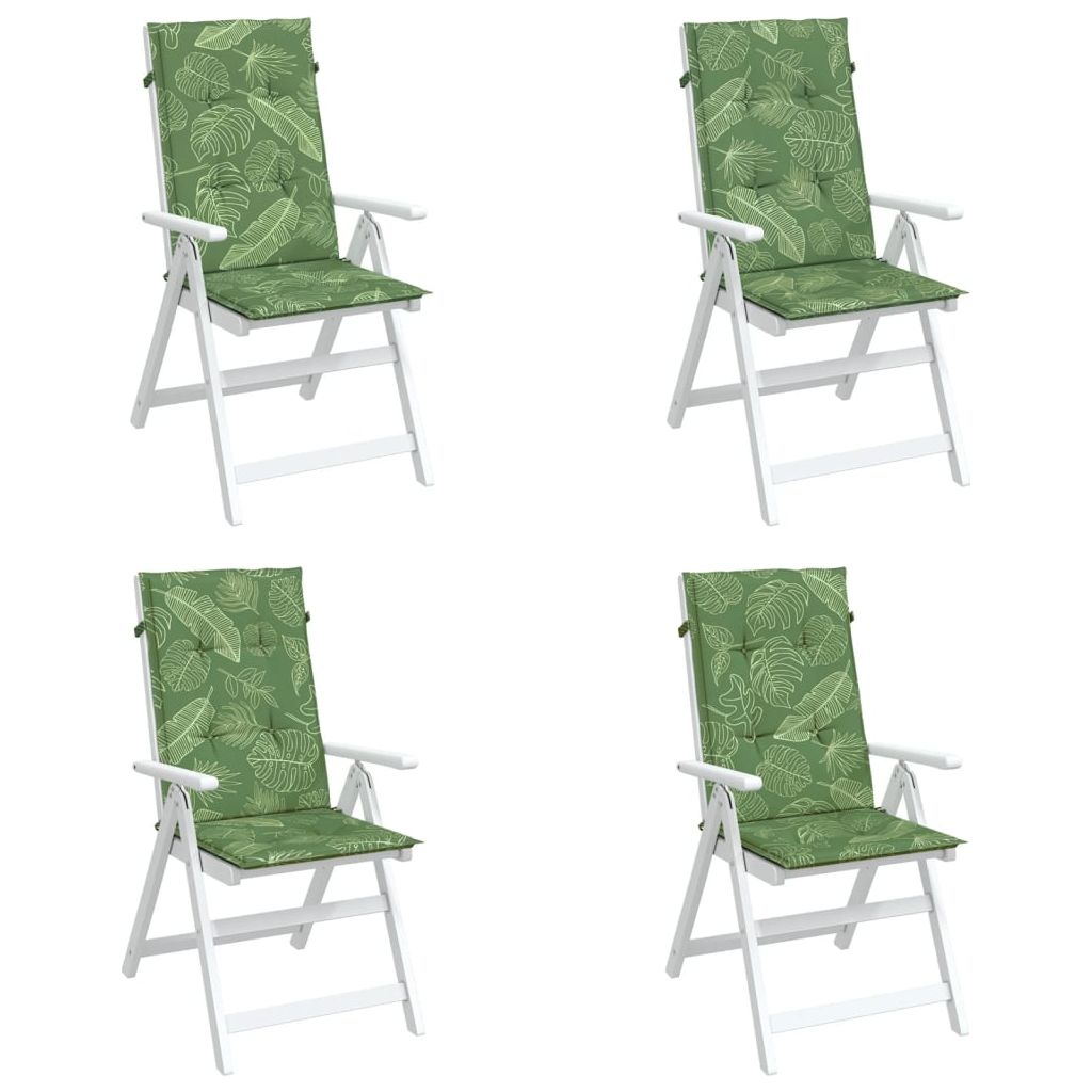 Kėdės pagalvėlės, 4vnt., audinys, su lapais