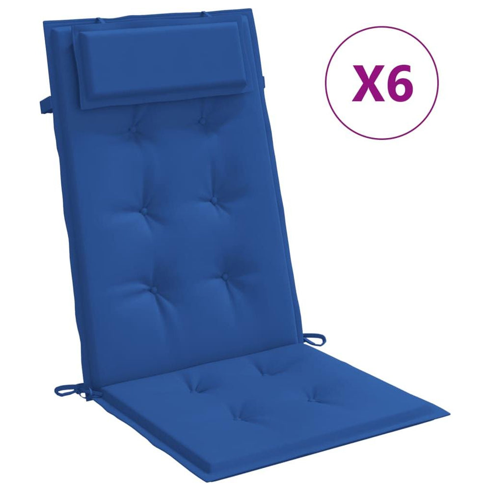 Kėdės pagalvėlės, 6vnt., karališkos mėlynos, oksfordo audinys