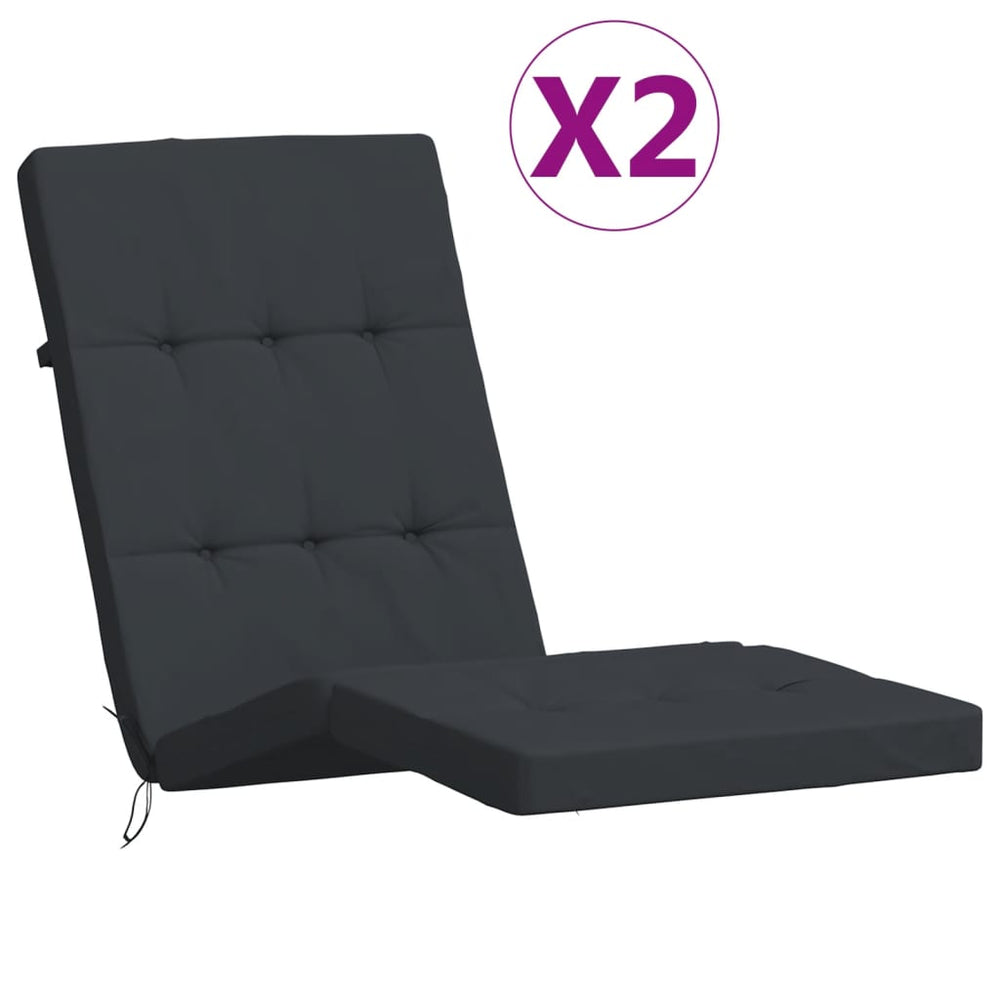Terasos kėdės pagalvėlės, 2vnt., juodos, oksfordo audinys