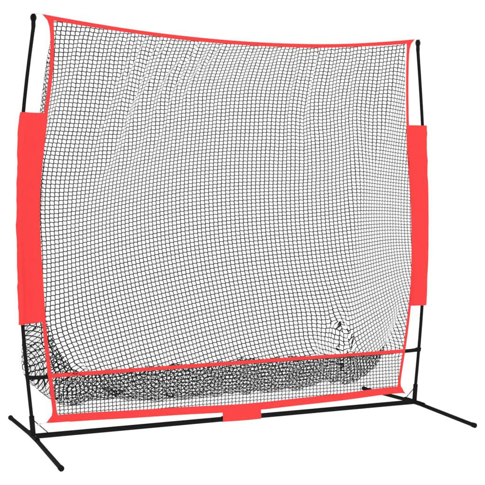 Beisbolo tinklas, juodas/raudonas, 215x107x216cm, poliesteris