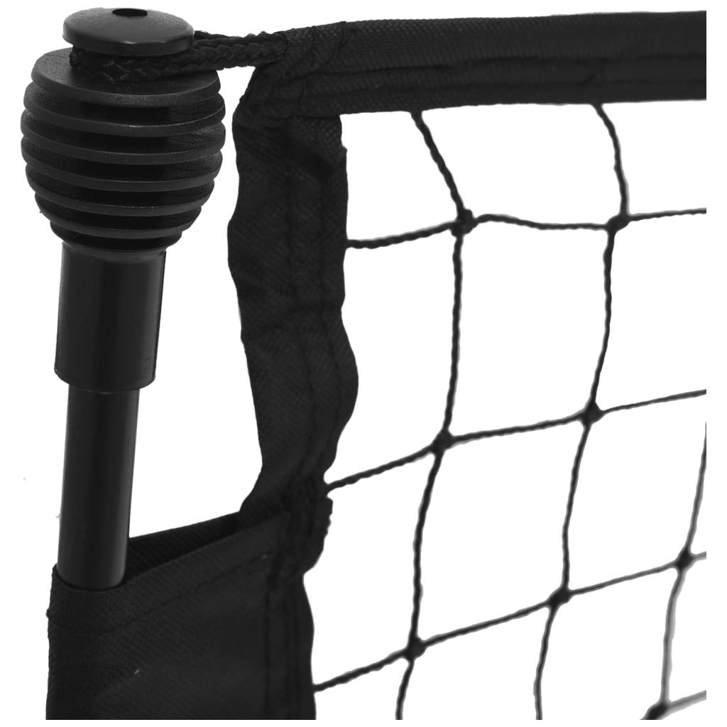 Futbolo tinklas, juodas/geltonas, 183x85x120cm, poliesteris