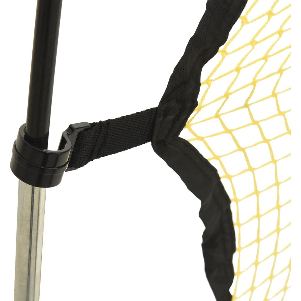 Futbolo tinklas, juodas/geltonas, 183x85x120cm, poliesteris