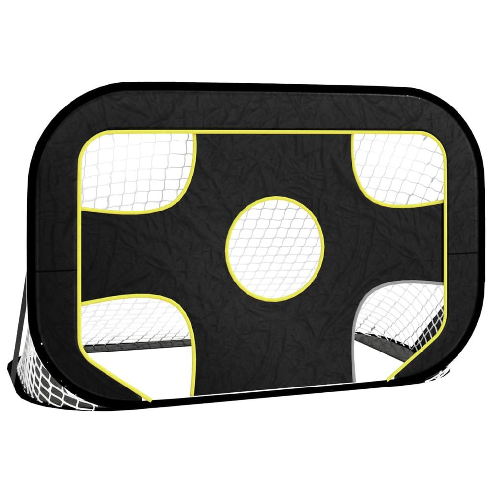 Futbolo vartai su tinklu ir taikiniu, 120x80x80cm, poliesteris