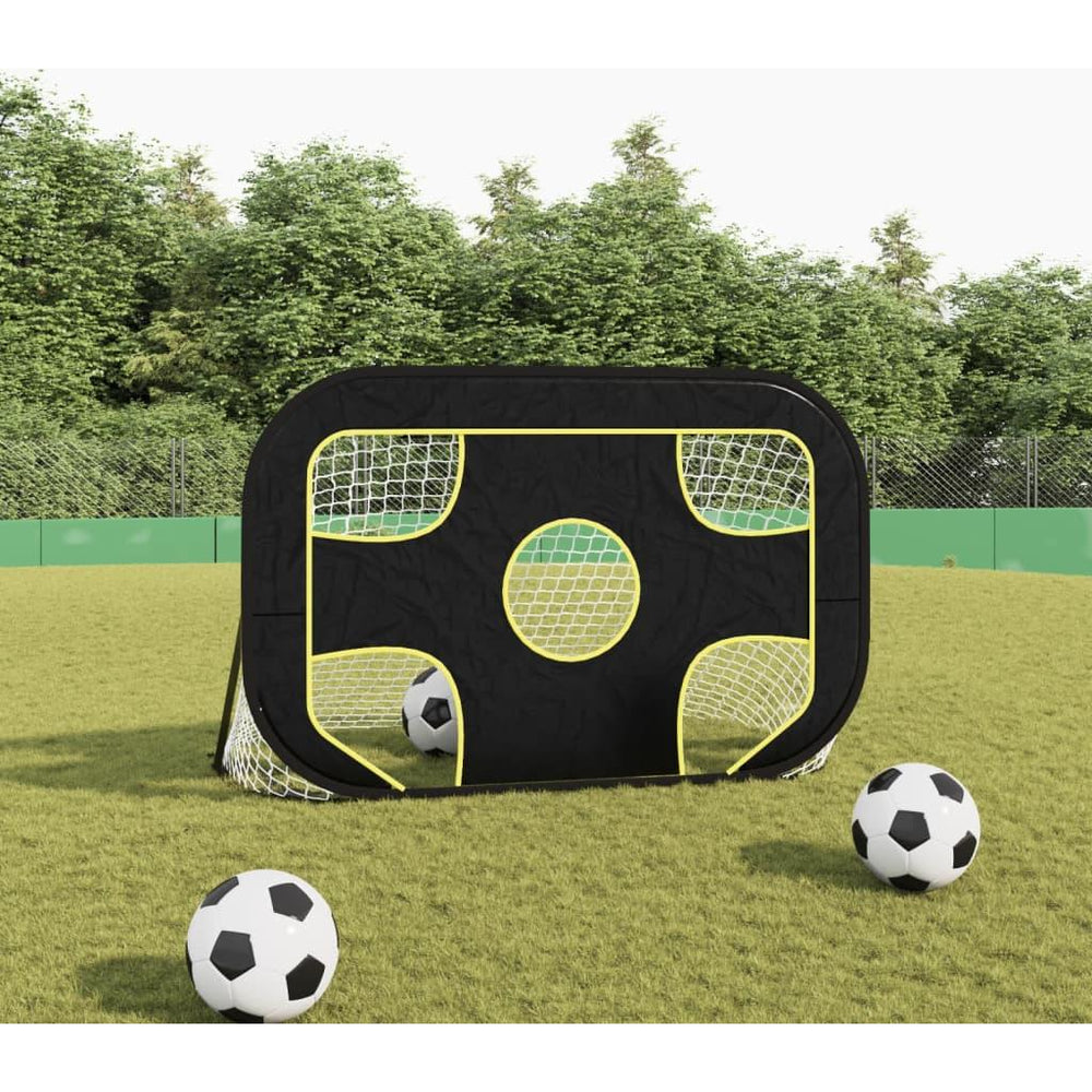Futbolo vartai su tinklu ir taikiniu, 120x80x80cm, poliesteris
