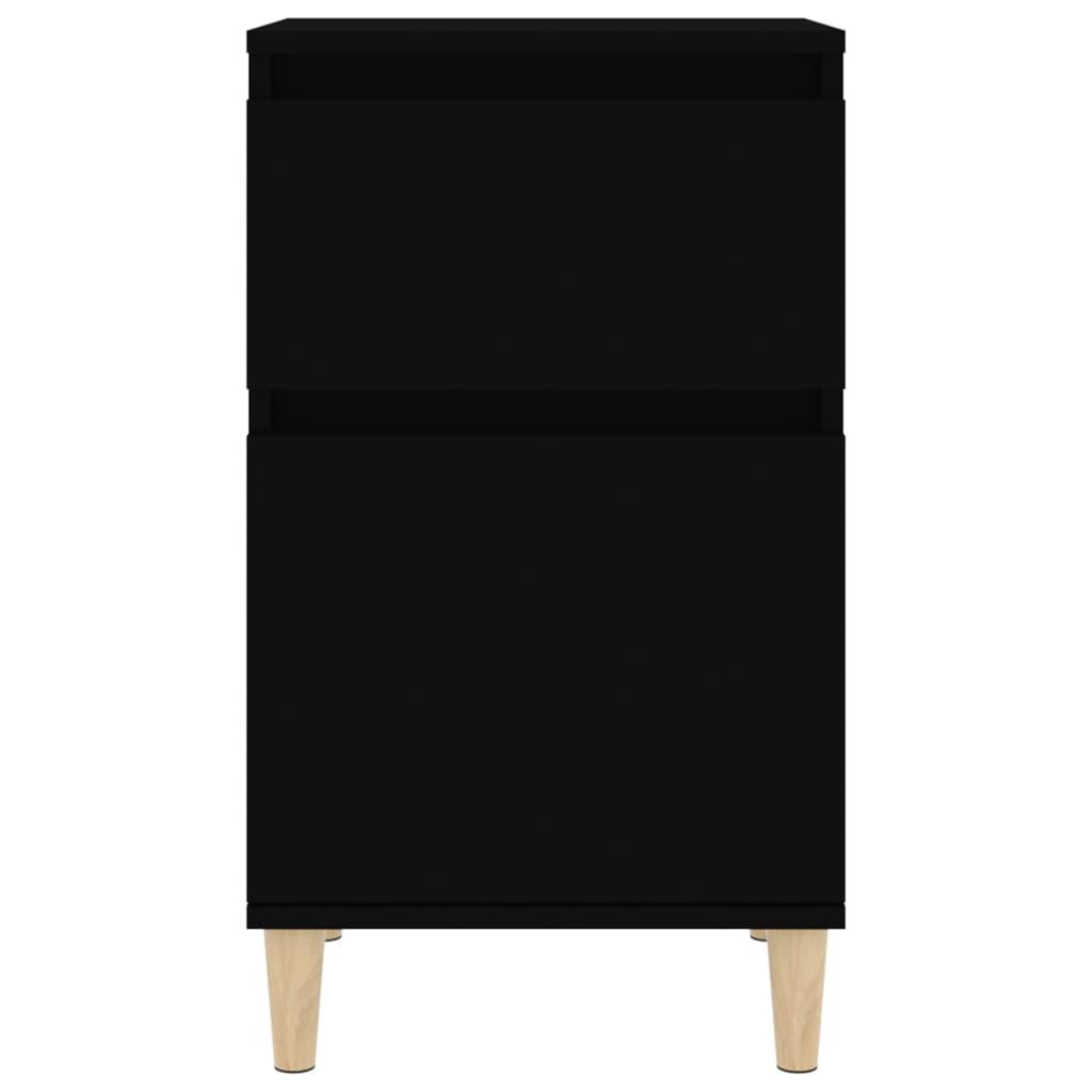 Naktinės spintelės, 2vnt., juodos spalvos, 40x35x70cm