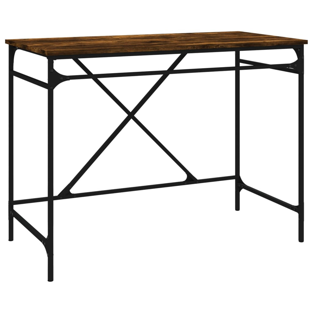 Rašomasis stalas, dūminio ąžuolo, 100x50x75cm, mediena/geležis
