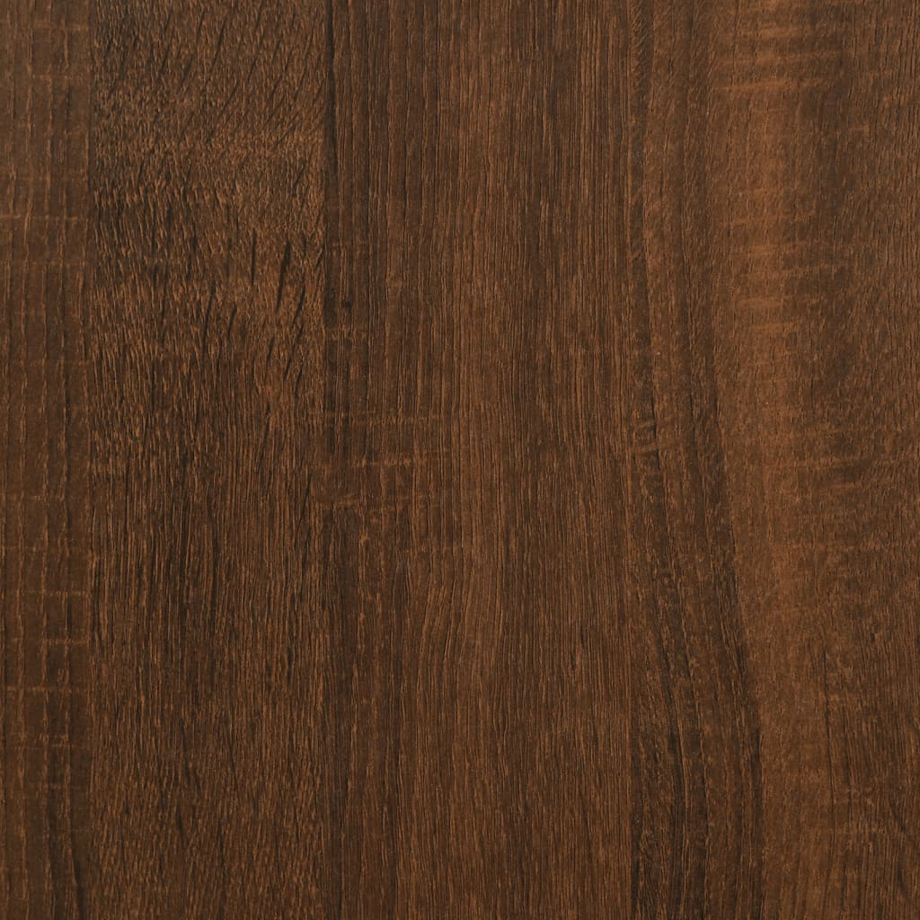 Rašomasis stalas, rudas ąžuolo, 100x50x75cm, mediena ir geležis