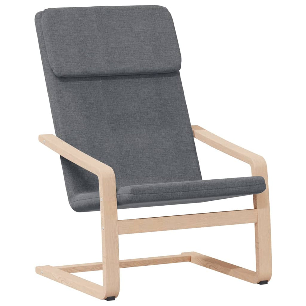 Poilsio kėdė, tamsiai pilkos spalvos, audinys