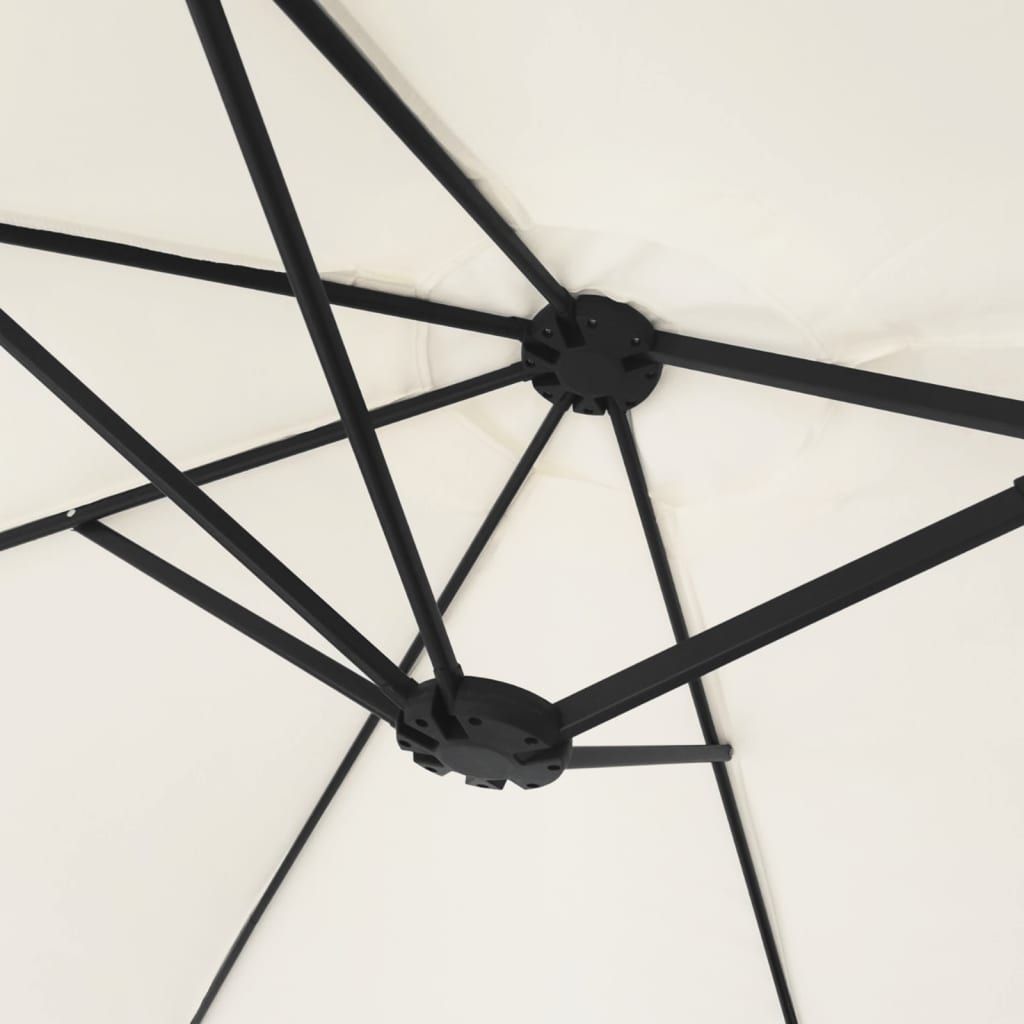 Dvigubas skėtis su LED, 449x245 cm.