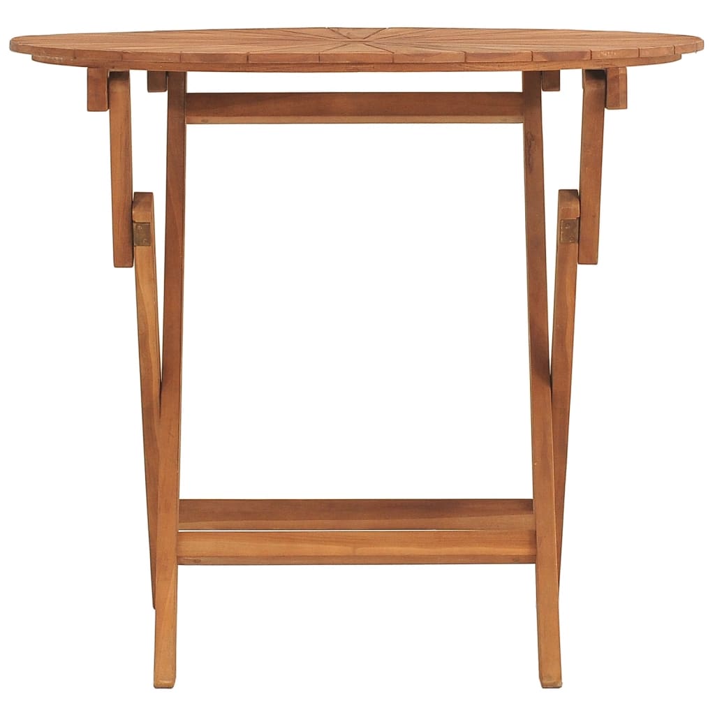 Sulankstomas sodo stalas, 85x75cm, tikmedžio medienos masyvas