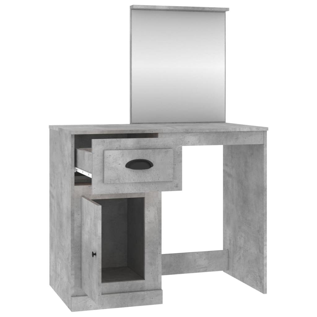 Kosmetinis staliukas, betono pilkas, 90x50x132,5cm, mediena