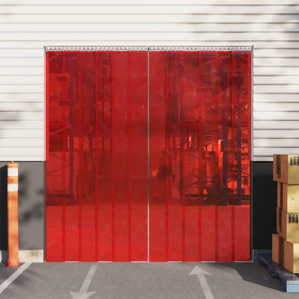 Durų užuolaida, raudona, 200mmx1,6mm, 10m, PVC