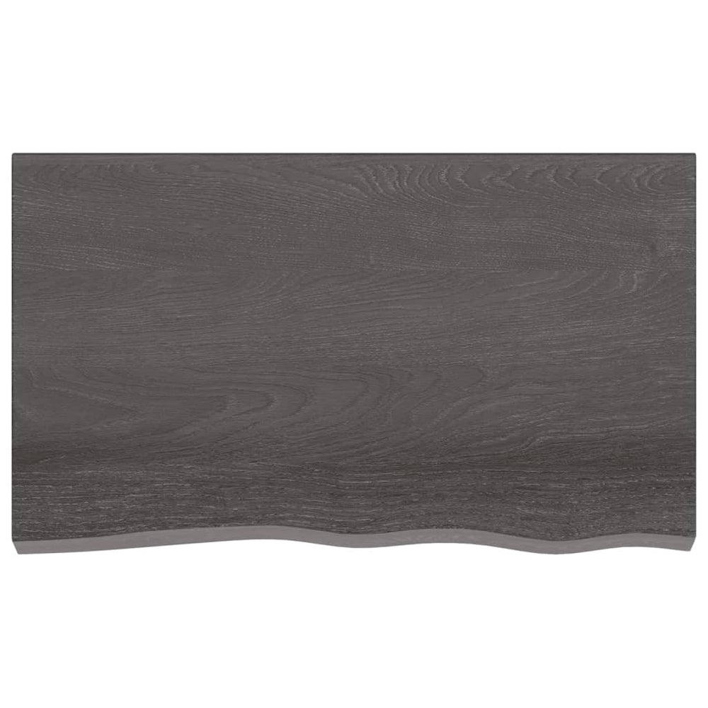 Sieninė lentyna, tamsiai pilka, 100x60x6cm, ąžuolo masyvas