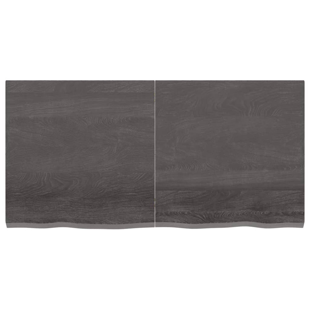 Sieninė lentyna, tamsiai pilka, 120x60x4 cm, ąžuolo masyvas