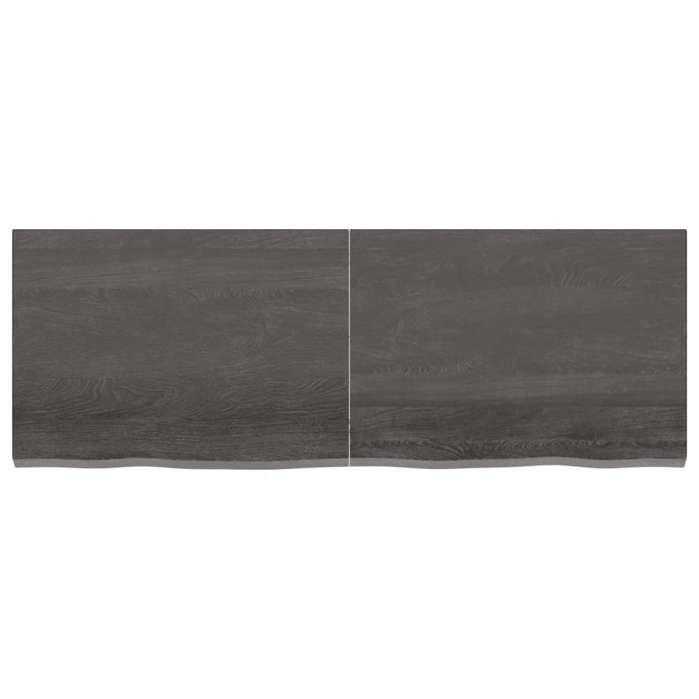 Sieninė lentyna, tamsiai pilka, 140x50x4 cm, ąžuolo masyvas