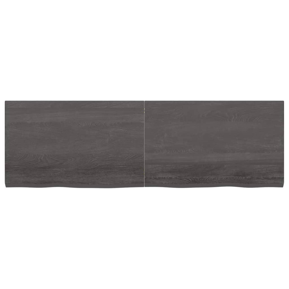 Sieninė lentyna, tamsiai pilka, 160x50x4 cm, ąžuolo masyvas