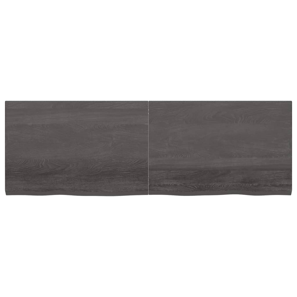 Sieninė lentyna, tamsiai pilka, 180x60x4 cm, ąžuolo masyvas