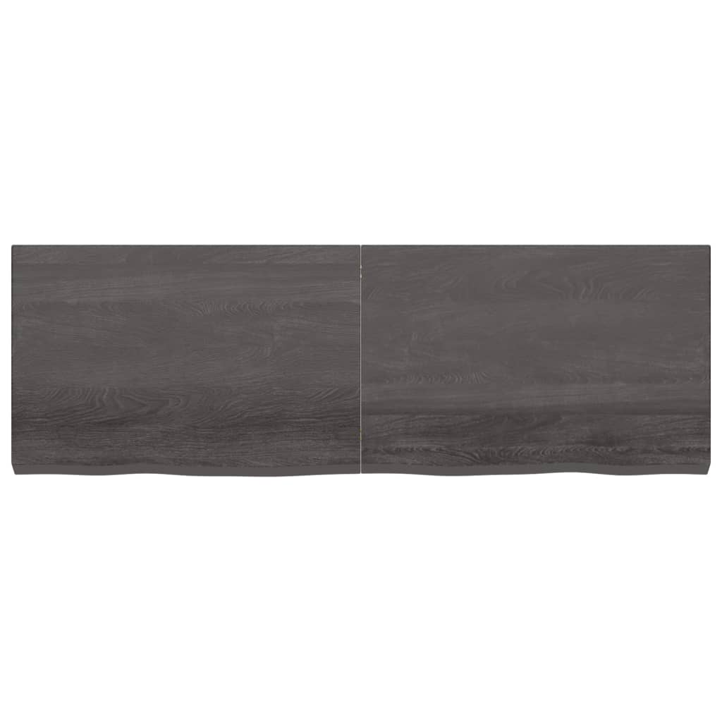 Sieninė lentyna, tamsiai pilka, 180x60x6cm, ąžuolo masyvas