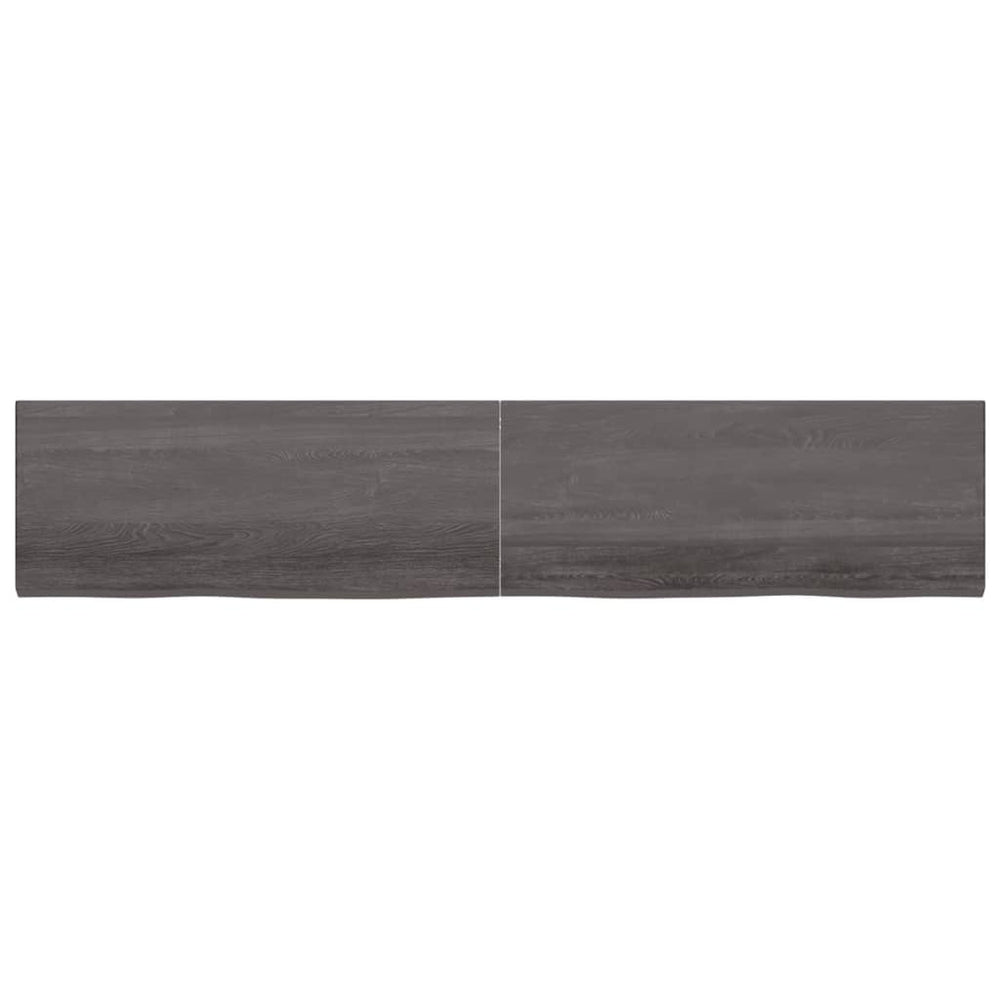 Sieninė lentyna, tamsiai pilka, 200x40x4cm, ąžuolo masyvas
