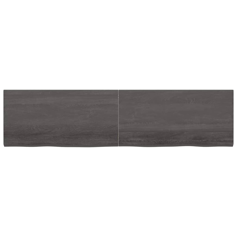 Sieninė lentyna, tamsiai pilka, 200x50x4cm, ąžuolo masyvas