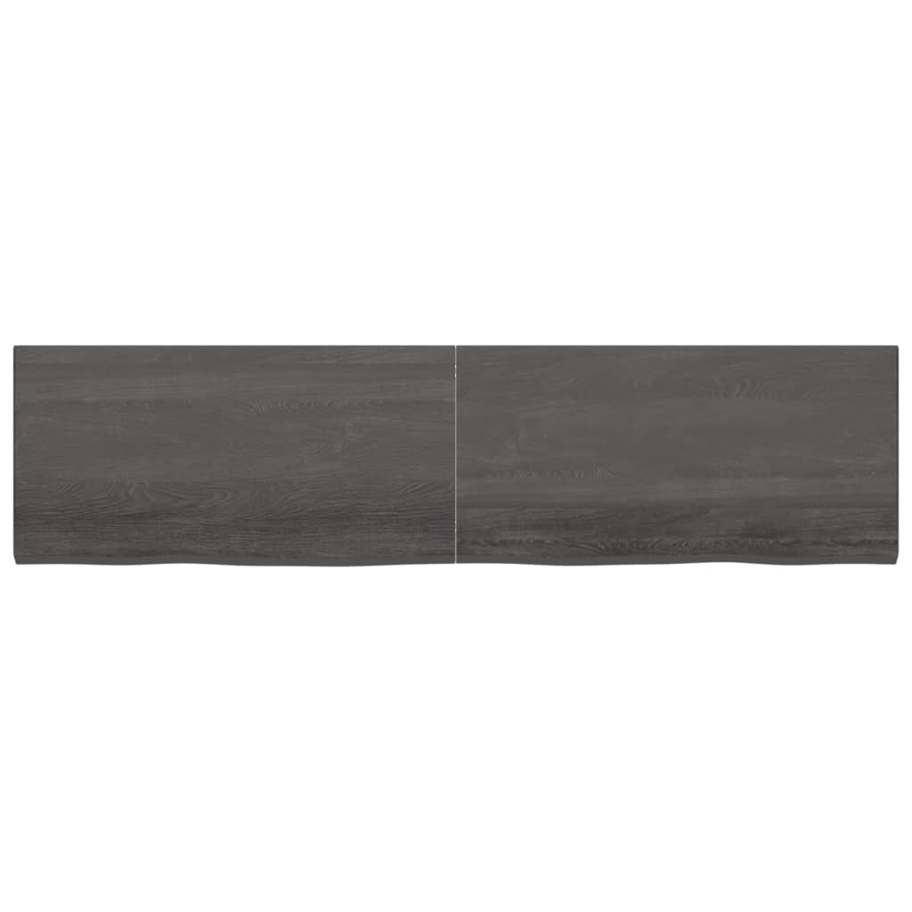 Sieninė lentyna, tamsiai pilka, 200x50x4cm, ąžuolo masyvas