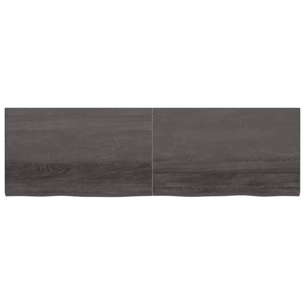 Sieninė lentyna, tamsiai pilka, 200x60x4cm, ąžuolo masyvas