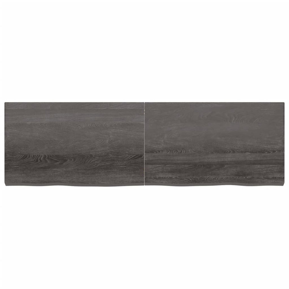 Sieninė lentyna, tamsiai pilka, 200x60x6cm, ąžuolo masyvas