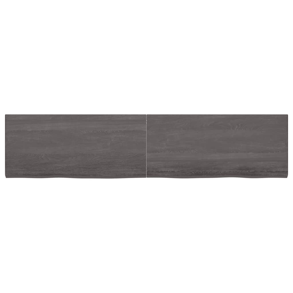 Sieninė lentyna, tamsiai pilka, 220x50x4cm, ąžuolo masyvas