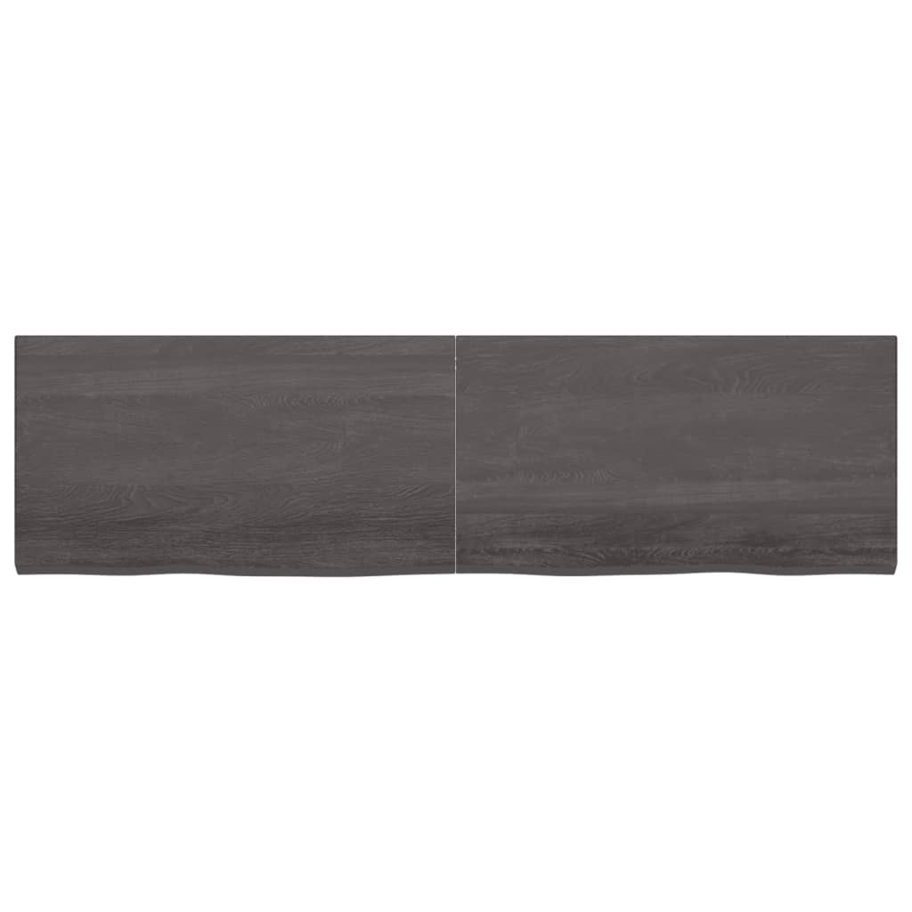 Sieninė lentyna, tamsiai pilka, 220x60x4cm, ąžuolo masyvas