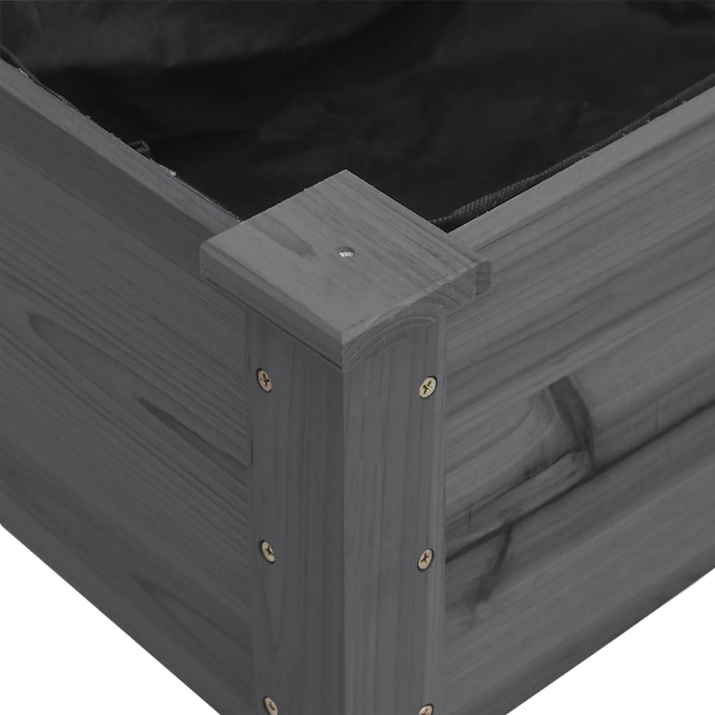 Lovelis su įdėklu, pilkas, 118x59x76cm, eglės medienos masyvas