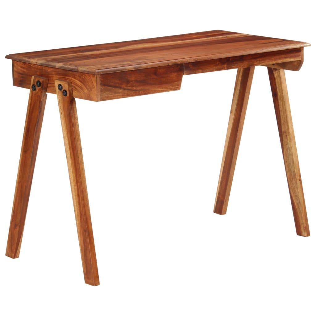 Rašomasis stalas su stalčiumi, 110x50x77cm, akacijos masyvas