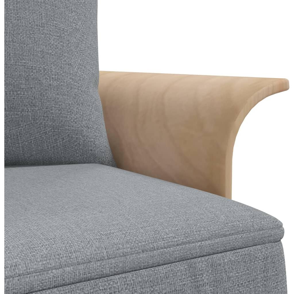 L formos sofa-lova, šviesiai pilka, 279x140x70cm, audinys