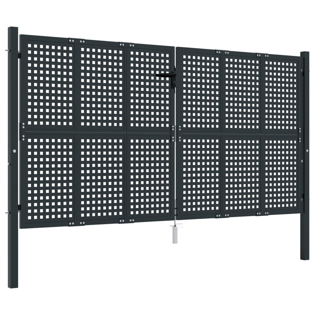 Sodo vartai, antracito spalvos, 300x175cm, plienas