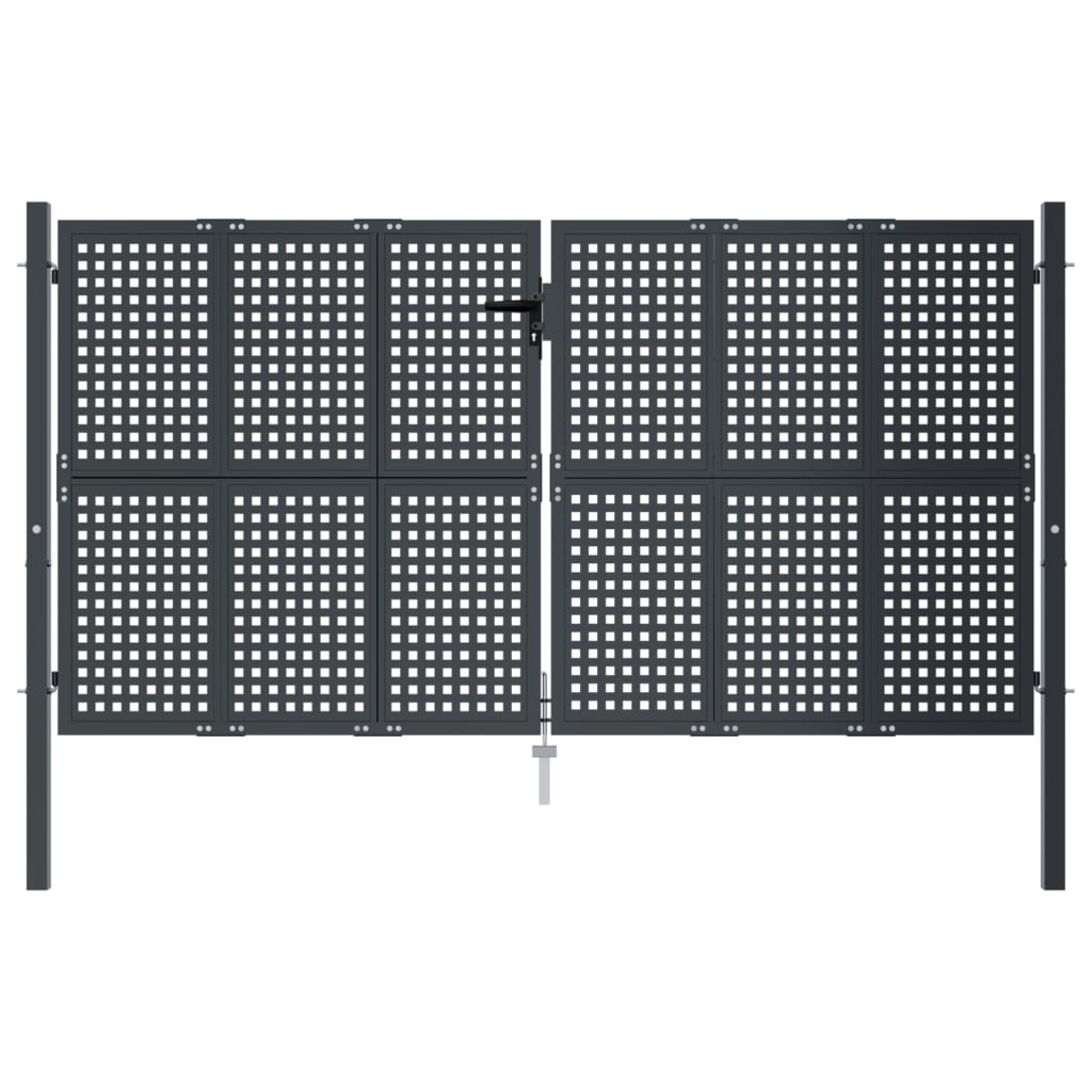 Sodo vartai, antracito spalvos, 300x175cm, plienas