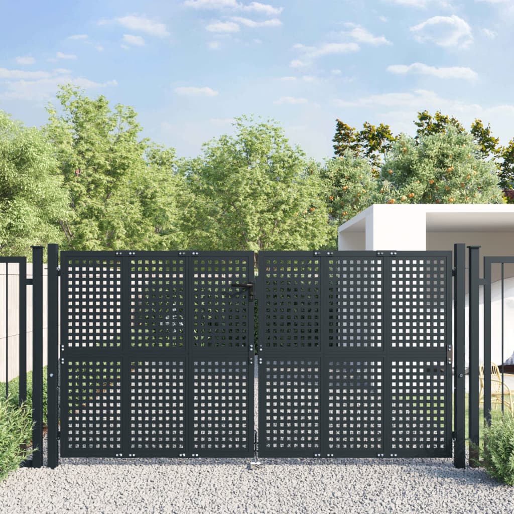 Sodo vartai, antracito spalvos, 300x175cm, plienas