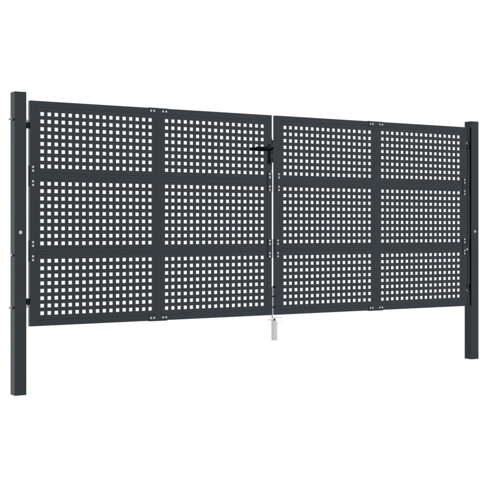 Sodo vartai, antracito spalvos, 400x175cm, plienas