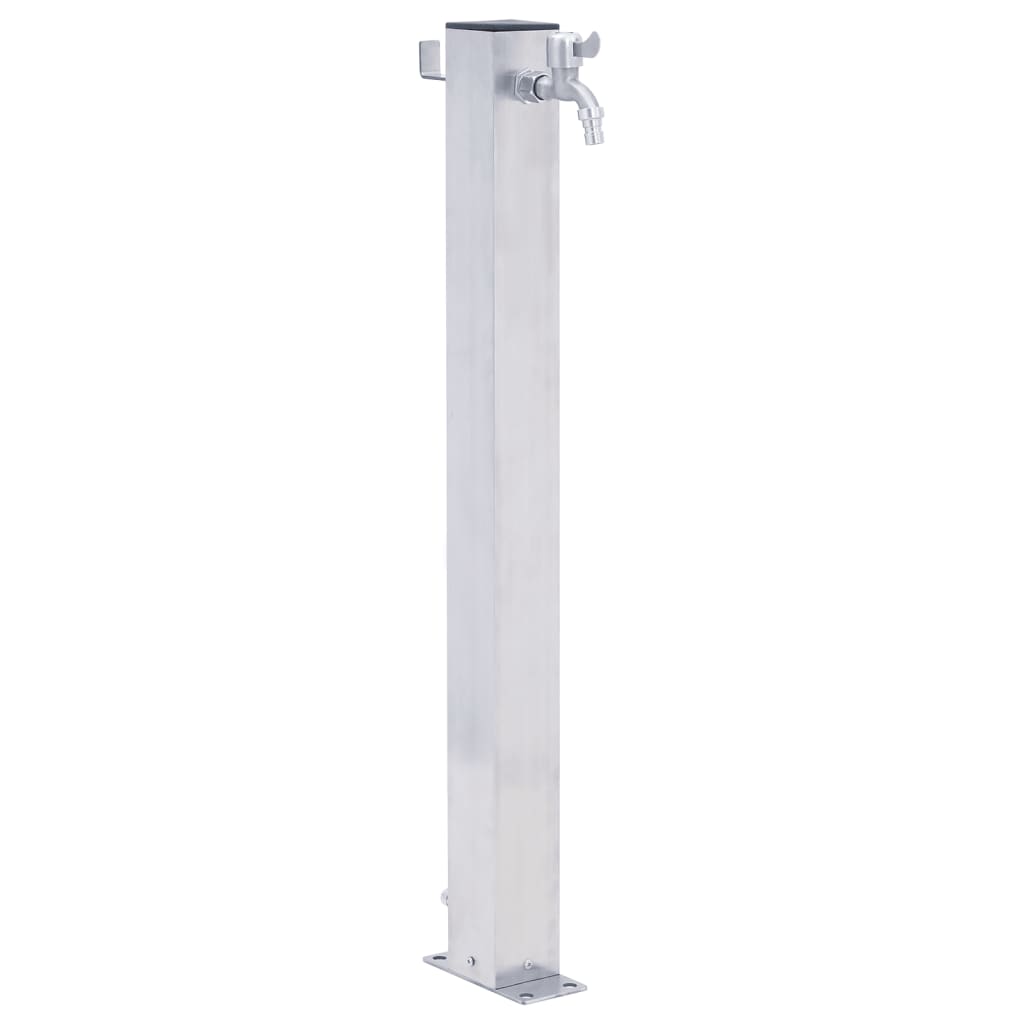 Vandens kolonėlė sodui, 60cm, nerūdijantis plienas, kvadratinė