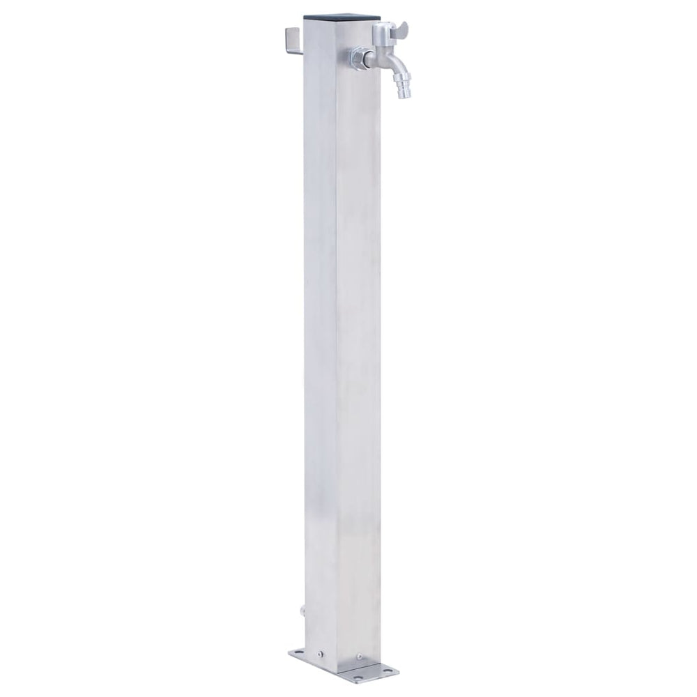 Vandens kolonėlė sodui, 100cm, nerūdijantis plienas, kvadratinė