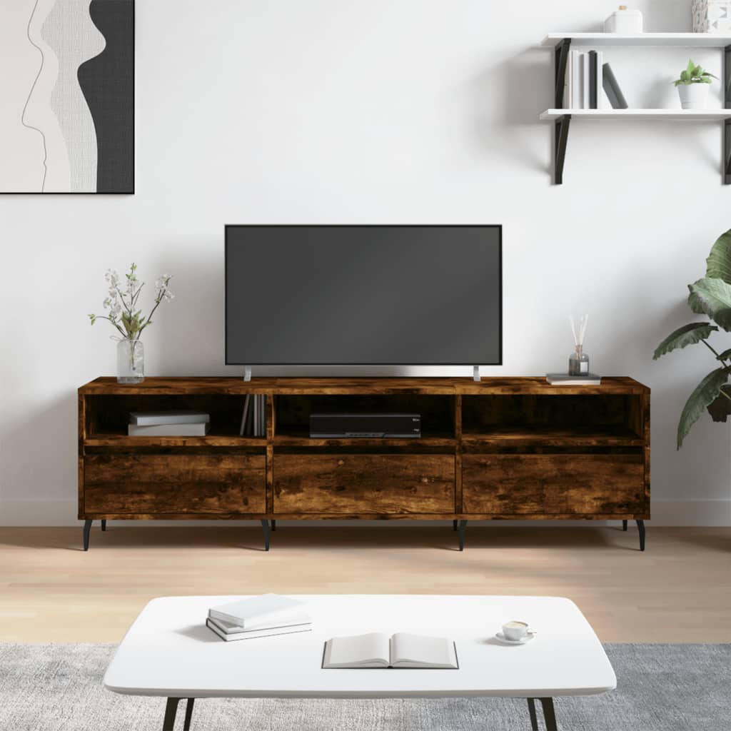 Televizoriaus spintelė, dūminio ąžuolo, 150x30x44,5cm, mediena