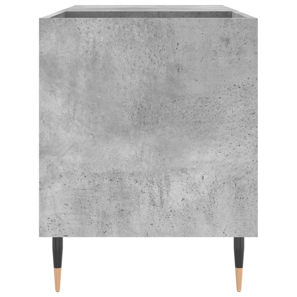 Vinilinių plokštelių spintelė, betono, 85x38x48cm, mediena