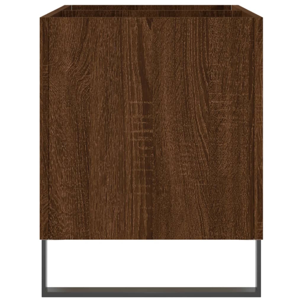 Vinilinių plokštelių spintelė, ruda, 74,5x38x48cm, mediena (83173-1)