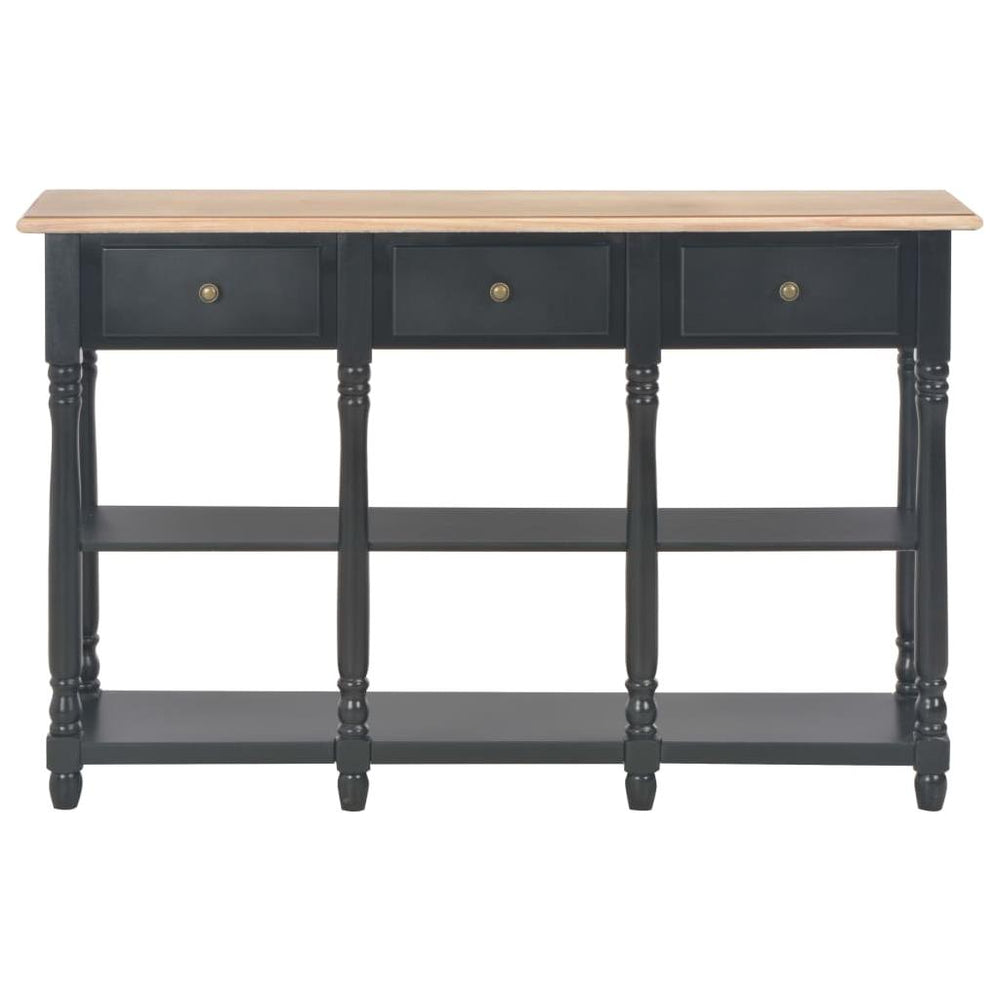 Konsolinis staliukas, juodas, 110x30x76cm, apdirbta mediena