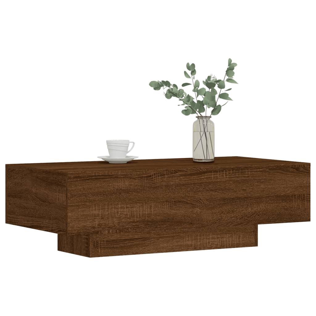 Kavos staliukas, rudas ąžuolo, 100x49,5x31cm, apdirbta mediena
