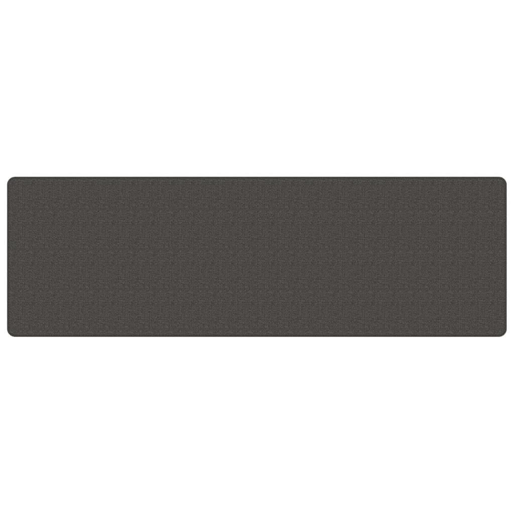 Kilimas-takelis, antracito spalvos, 80x250cm, sizalio imitacija