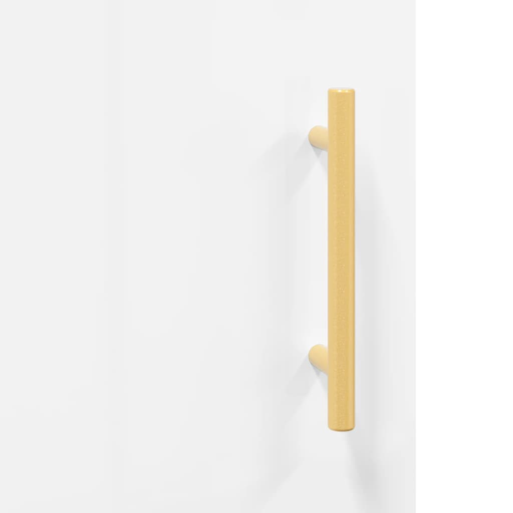 Rašomasis stalas, baltos spalvos, 140x50x75cm, mediena, blizgus