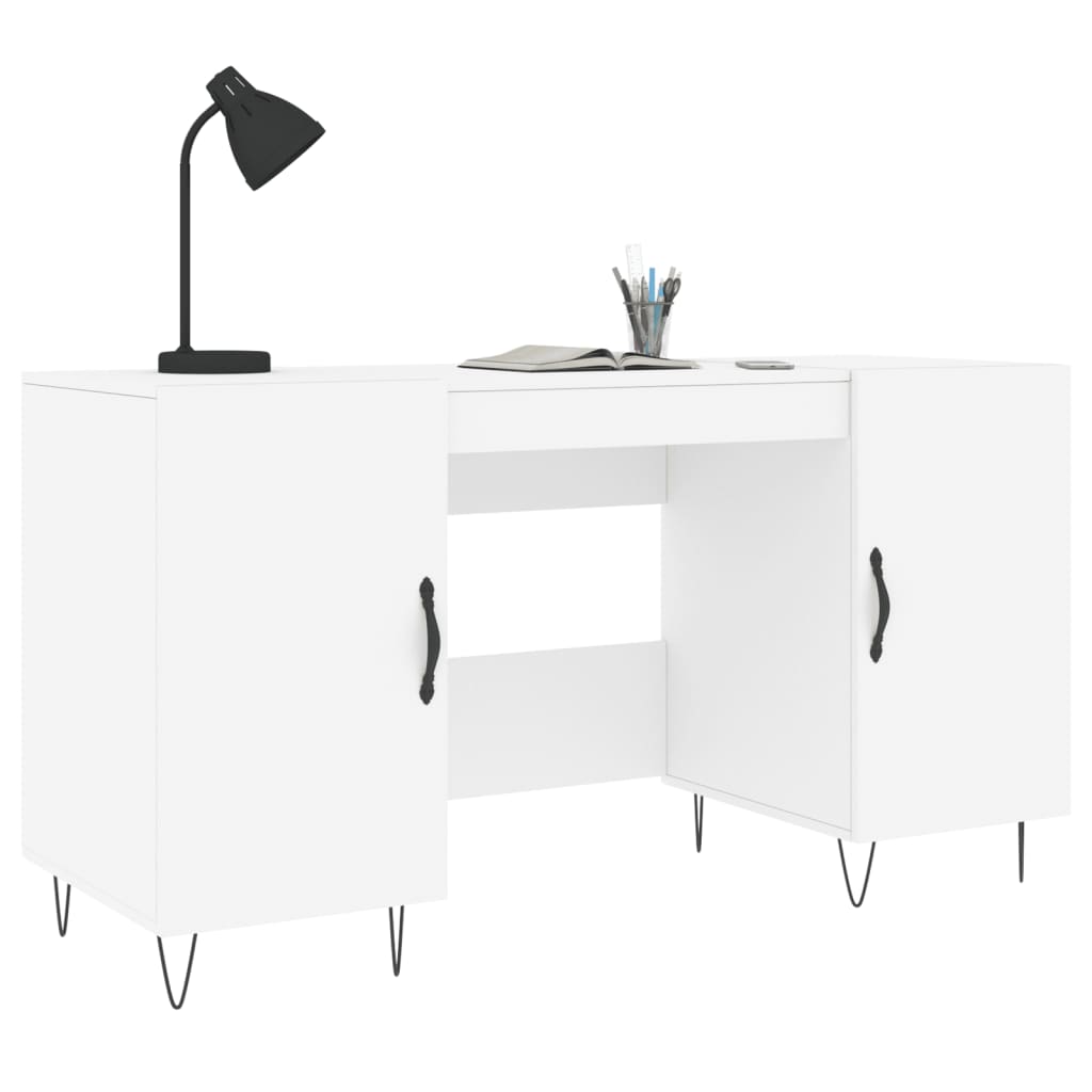 Rašomasis stalas, baltos spalvos, 140x50x75cm, apdirbta mediena