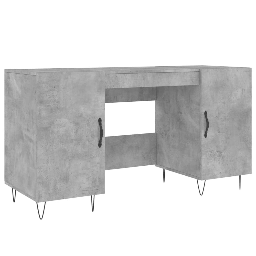 Rašomasis stalas, betono pilkas, 140x50x75cm, apdirbta mediena