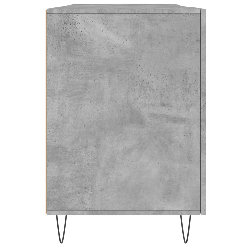 Rašomasis stalas, betono pilkas, 140x50x75cm, apdirbta mediena