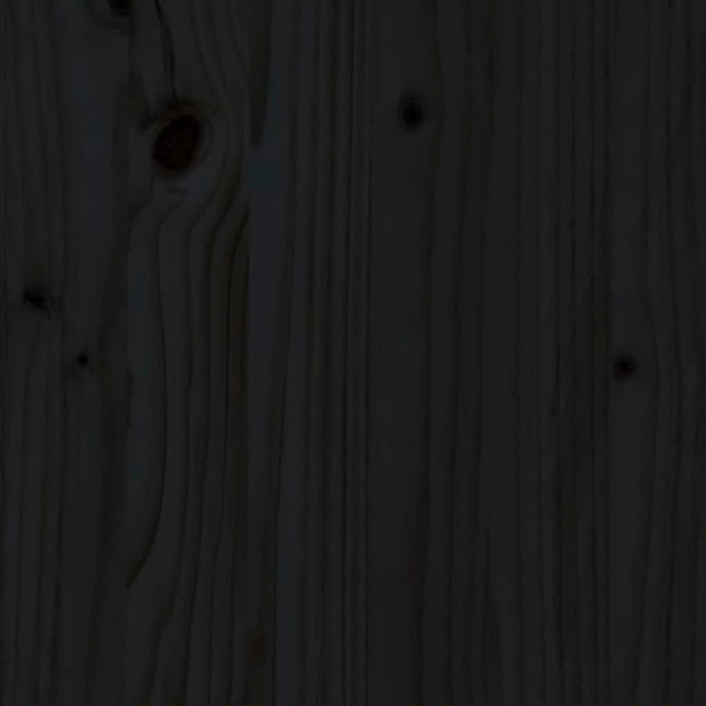 Lovos rėmas su galvūgaliu, juodas, 120x200cm, medienos masyvas
