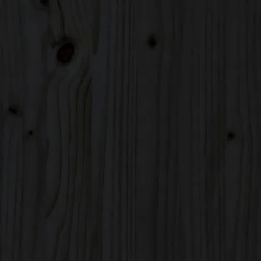 Lovos rėmas su galvūgaliu, juodas, 160x200cm, medienos masyvas